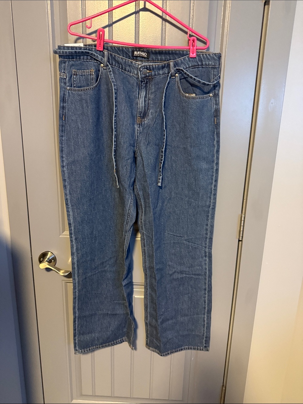 Buffalo David Bitton Denim Wide Leg Jeans in Blue
